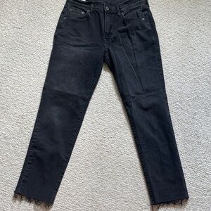 GAP GIRLFRIEND MID RISE Women's Black Cropped Ankle Jeans